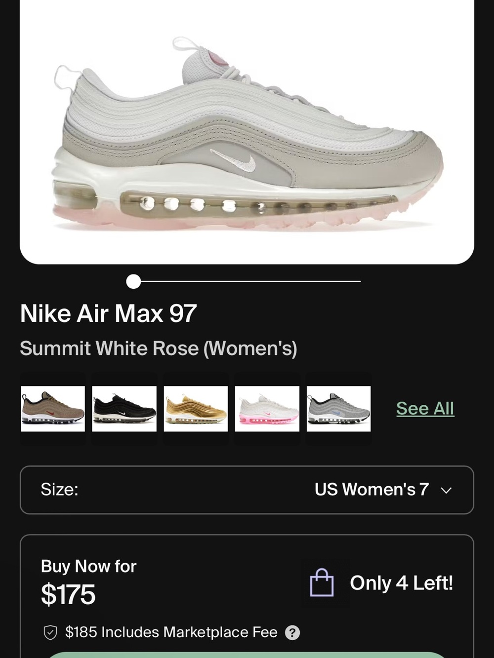 Nike Air Max 97 Women's Sneakers - Summit White with Soft Pink